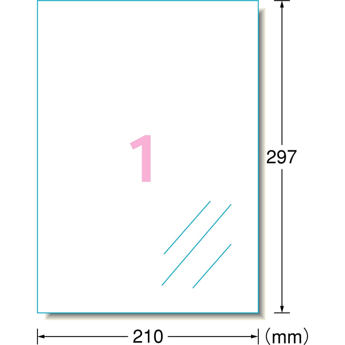 エーワン ラベルシール［インクジェット］超耐水タイプ光沢フィルム・透明 やや乳白色 Ａ4判：1面ノーカット・3シート：3片 品番 30601 （5セット）（10セット）