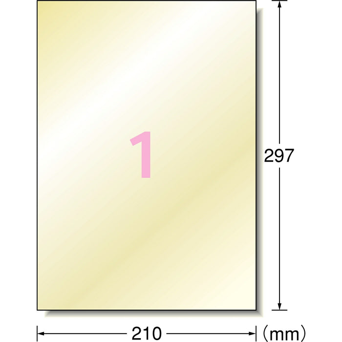エーワン ラベルシール［インクジェット］超耐水ラベル　光沢フィルム・ゴールド　ノーカット 品番 30801（10セット）