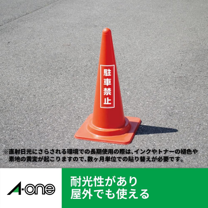 エーワン 屋外でも使えるラベル ツヤ消し透明 10枚 31036（10セット）