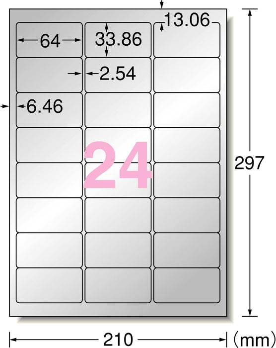 エーワン 屋外でも使えるラベル シルバーツヤ消し 24面 5枚 31058（10セット）
