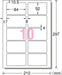 エーワン ラベルシール プリンタ兼用 キレイにはがせる 10面 10枚 31251（10セット）