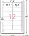エーワン ラベルシール プリンタ兼用 再生紙 12面 20枚 31333（10セット）
