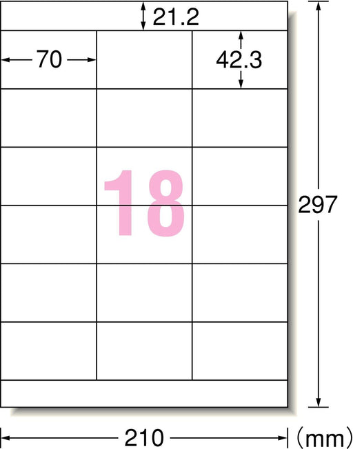 エーワン ラベルシール プリンタ兼用 再生紙 18面 20枚 31335（10セット）