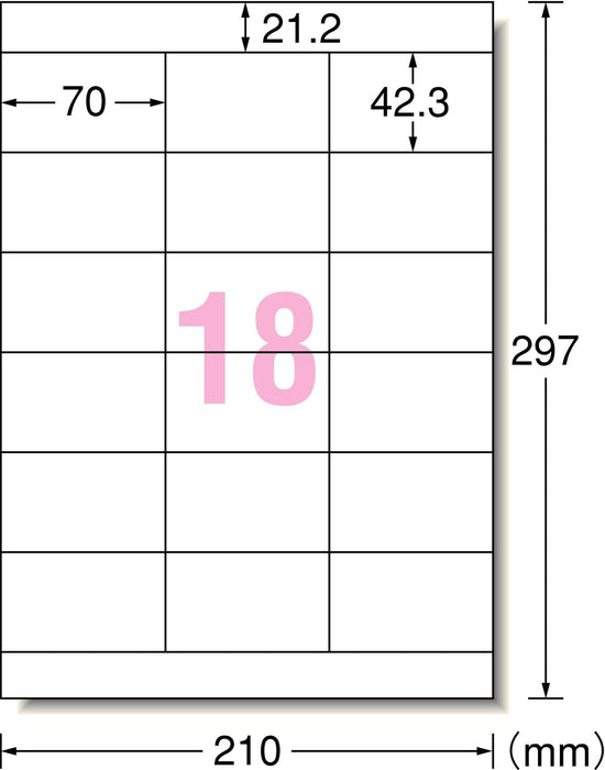 エーワン ラベルシール プリンタ兼用 再生紙 18面 20枚 31335（10セット）