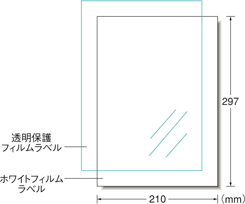 エーワン 屋外でも使えるラベル 光沢ホワイト UV保護カバー付 染料インク用 3セット 32002（10セット）