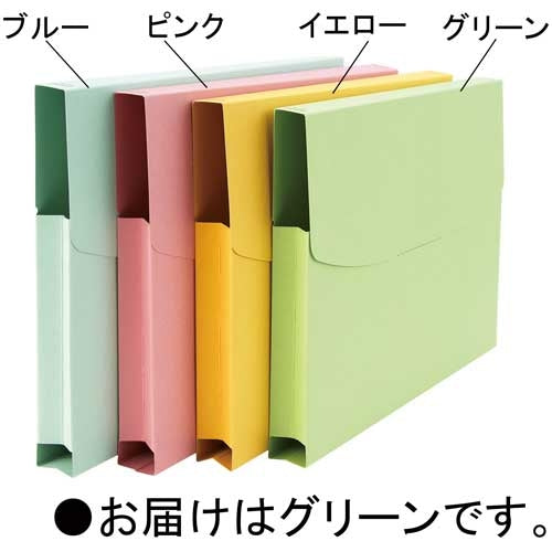 Green D072J-GR with case file A4 three made of join tex