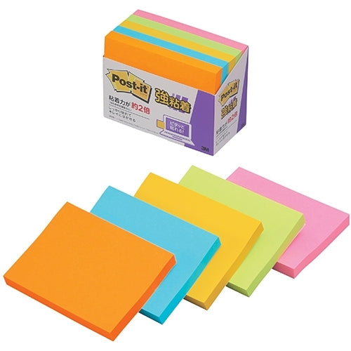3M Japan Post-it 657-5SSAN لاصق قوي 75 مم * 100 مم فلورسنت