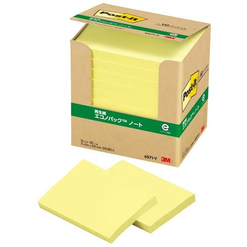 スリーエムジャパン Post-it エコノパック 6571-Y イエロー 4547452939428