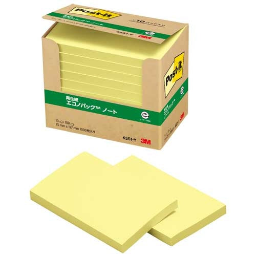 スリーエムジャパン Post-it エコノパック 6551-Y イエロー 4547452939442
