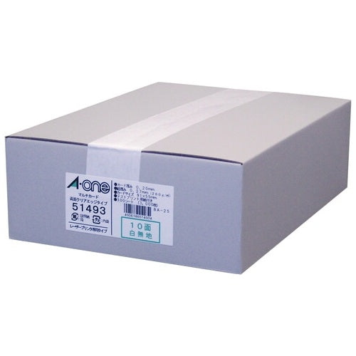 エーワン マルチカード名刺 51493 クリアエッジ300枚 4906186514934