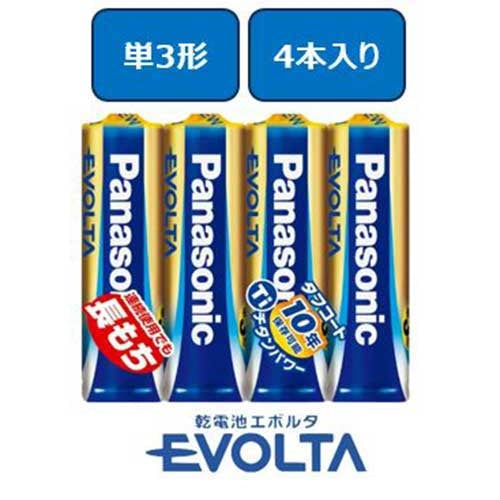 Panasonic エボルタ乾電池 単3 4本 LR6EJ/4SE 4984824811379