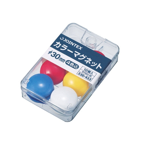 ジョインテックス カラーマグネット 30mm混色 10個 B160J-M