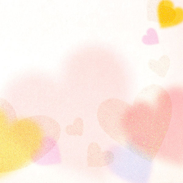 Midori/33115006_Color farbiges Papier mit Lame-Herz-Muster/4902805331159