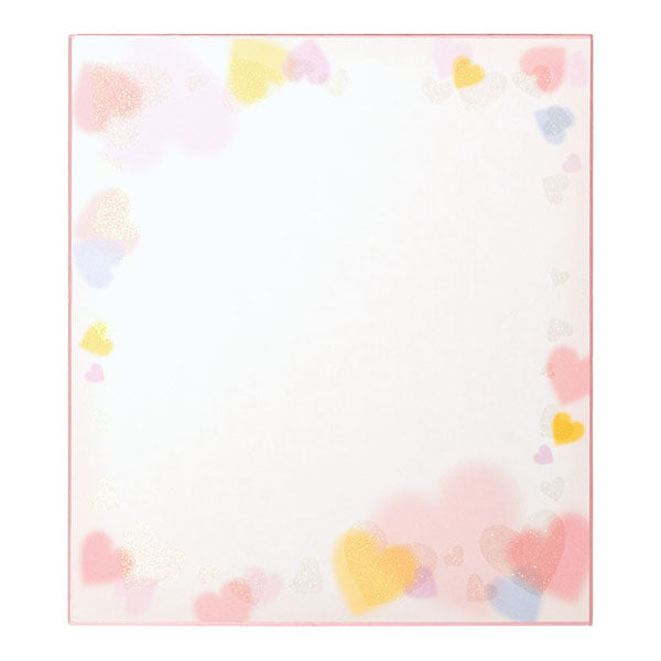 Midori/33115006_Color farbiges Papier mit Lame-Herz-Muster/4902805331159