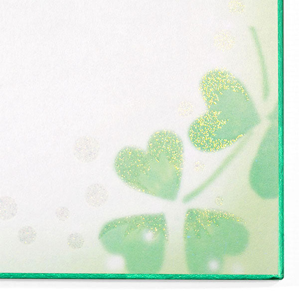 Midori/33116006_Color farbiges Papier mit Kleeblattmuster/4902805331166