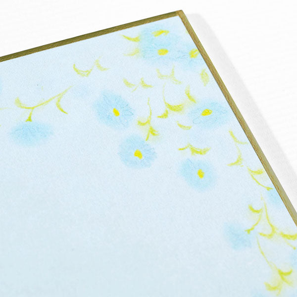 Midori/33123006_Color farbiges Papier kleines Blumenmuster blau/4902805331234