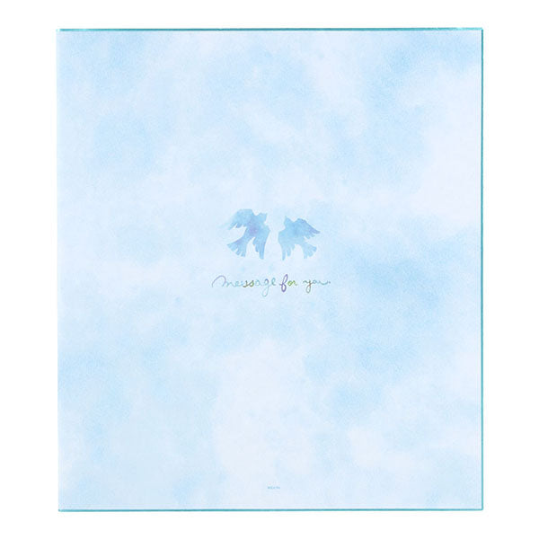 Midori/33139006_Color farbiges Papier mit blauem Vogelmuster/4902805331395