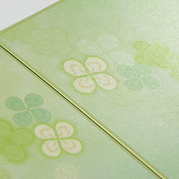 Midori/33145006_Color doppelseitiges Band mit Kleeblattmuster aus farbigem Papier/4902805331456
