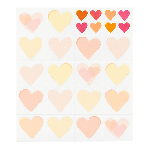 Midori/33154006_Color papier coloré avec autocollant motif coeur/4902805331548