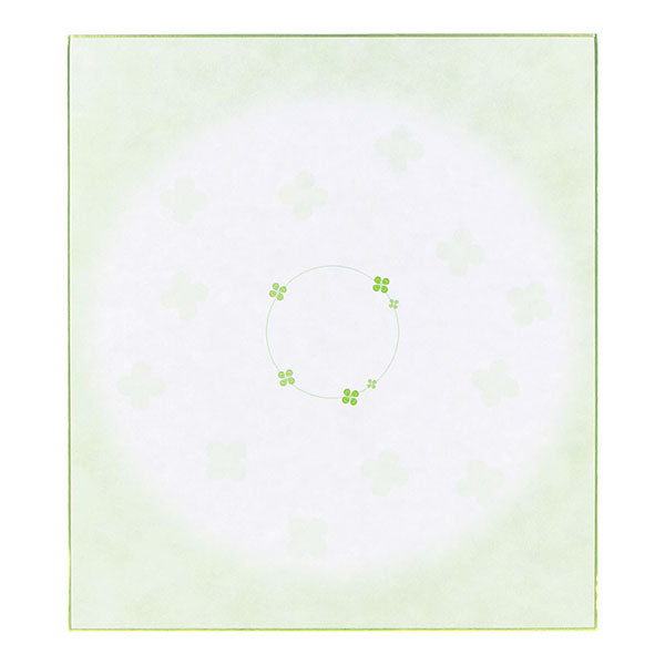 カラー色紙 クローバー柄 シール付(1枚入) デザインフィル 4902805331555