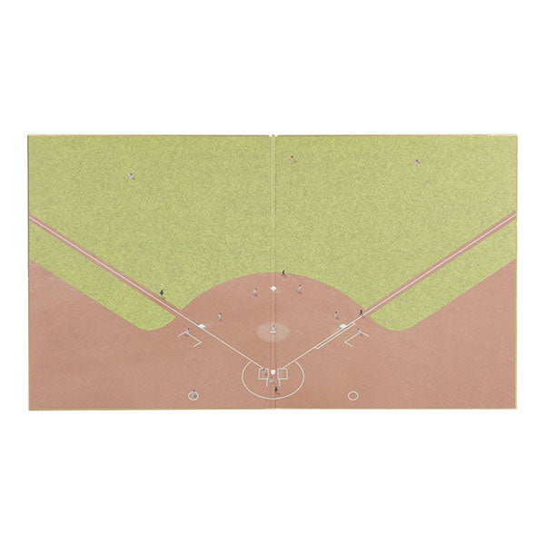 33166006 カラー色紙 二つ折り 野球場柄 デザインフィル 4902805331661（10セット）