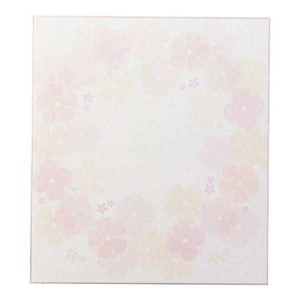 33212006 カラー色紙 半透明シール付 花柄 デザインフィル 4902805332125（10セット）