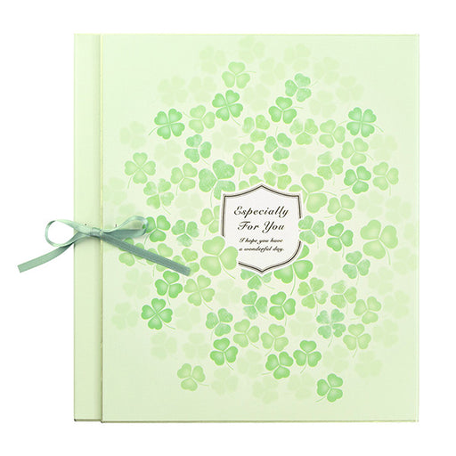 33225006 たくさん書けるミドリ カラー色紙 三つ折りリボン クローバー柄デザインフィルIAZ02GE デザインフィル 4902805332255（3セット）