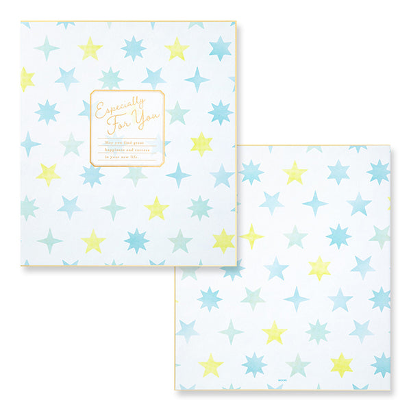 33248006 ミドリ カラー色紙二つ折 星 33248 デザインフィル 4902805332484（3セット）