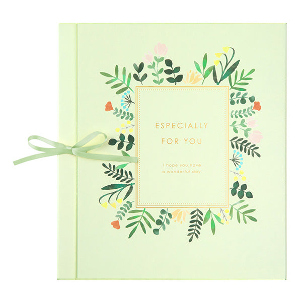 カラー色紙 三つ折りリボン花柄 33256 ミドリ 33256006　4902805332569（3セット）