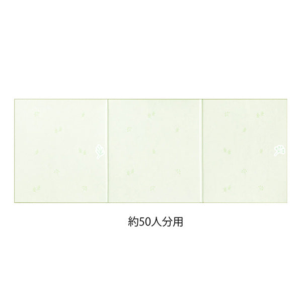 カラー色紙 三つ折りリボン花柄 33256 ミドリ 33256006　4902805332569（3セット）