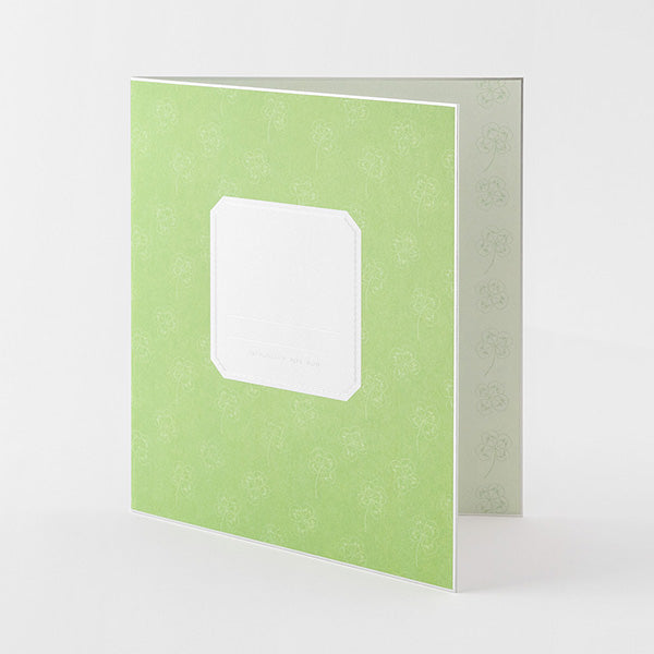 Midori/33284006_Farbiges farbiges Papier, zweifach gefaltet, mit Aufklebern und Umschlägen, durchscheinend, grün/4902805332842