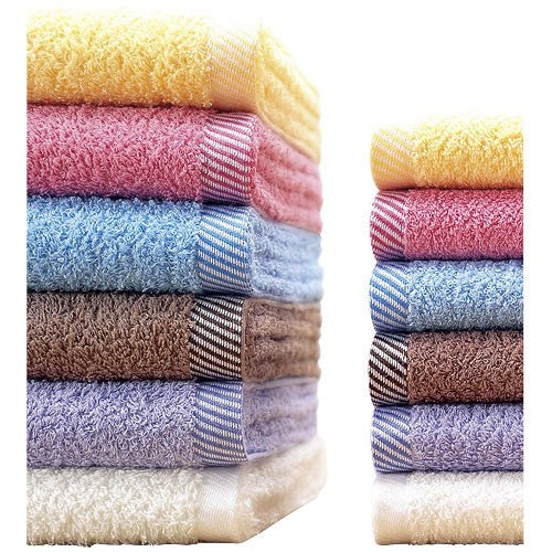 オーミケンシ ボーダー入バスタオル アイボリー 4957884130995