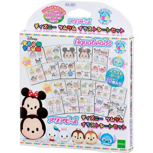 Conjunto de folhas de ilustração Epoch AQ-287 Aqua Beads Disney Tsum Tsum 4905040313300