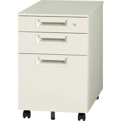 PLUS（プラス）オフィス家具 キャビネット3段JS-046SC-B3 エルグレー　