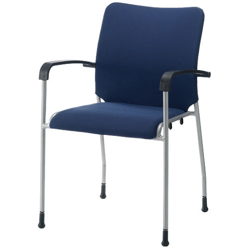 PLUS（プラス）オフィス家具 会議イス GK-A31R ネイビー 肘付　
