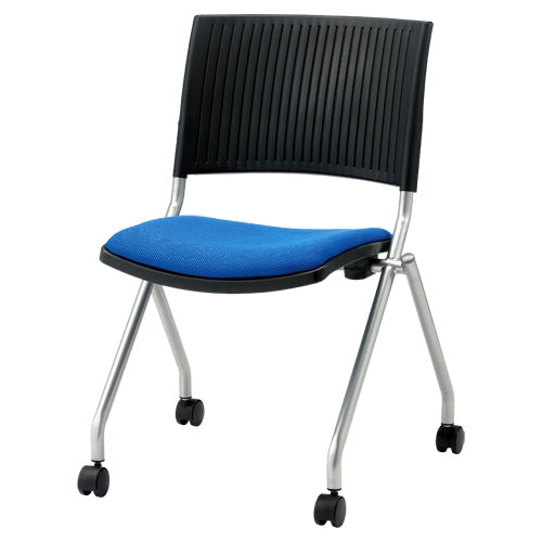 PLUS（プラス）オフィス家具 会議イス FJC-K5 ブルー 肘無し　4547345052876