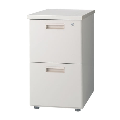 PLUS（プラス）オフィス家具 脇机2段 GT-462WTR ホワイトグレー　