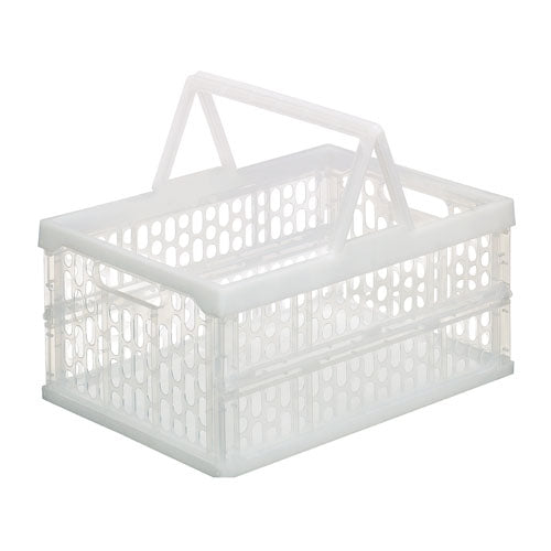 PLUS（プラス）オフィス家具 取手付オリタタミコンテナ TOC-32L クリア　4905009712625