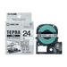 شريط King Jim Tepra PRO قابل للإزالة SS24KE أسود على أبيض 24 مم 4971660765386
