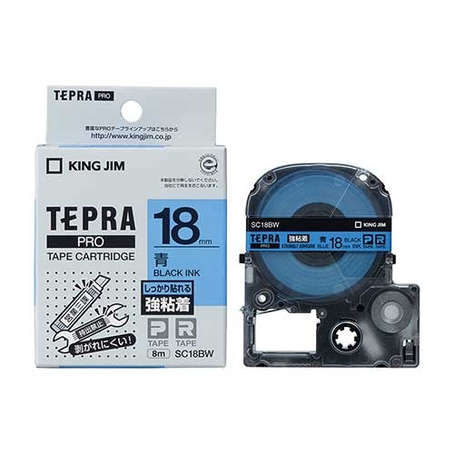 It is lindera 18mm in King Jim PRO tape strong adhesion SC18BW blue