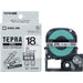 King Jim Tepra PRO Tape Strong Adhesive SS18KW White/Black 18mm 4971660756834