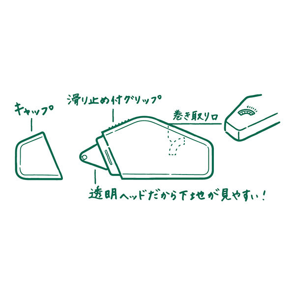 35268006 ミドリ XSテープのりピンク デザインフィル 4902805352680