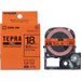 King Jim Tepra PRO Tape SK18D Fluorescent Orange with Black Letters 18mm 4971660768004
