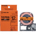 King Jim Tepra PRO Tape SK12D Fluorescerend oranje met zwarte letters 12 mm 4971660752379