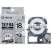 King Jim PRO Tape Iron SF18K White with Black Letters 18mm