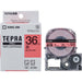 It is lindera 36mm in キングジムテプラ PRO tape SC36R red