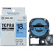 It is lindera 18mm in キングジムテプラ PRO tape SC18B blue