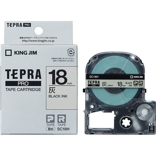 It is lindera 18mm in キングジムテプラ PRO tape SC18H ash
