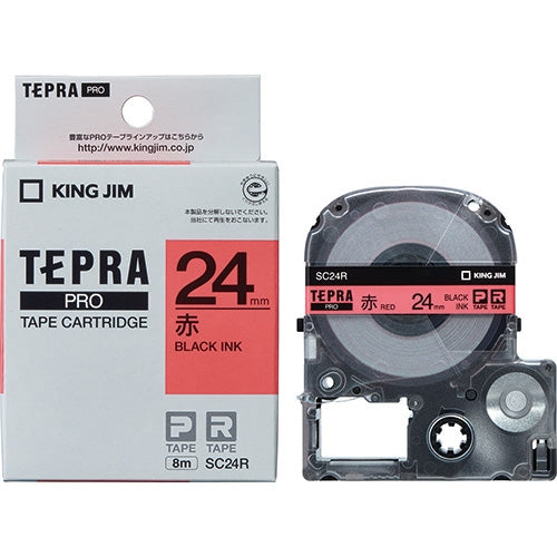 It is lindera 24mm in キングジムテプラ PRO tape SC24R red