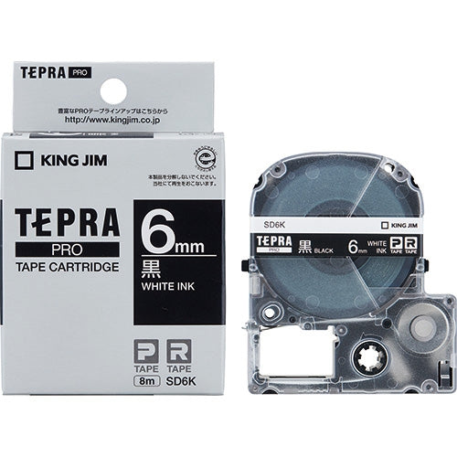 King Jim Tepla PRO tapes SD6K black, white, 6 mm